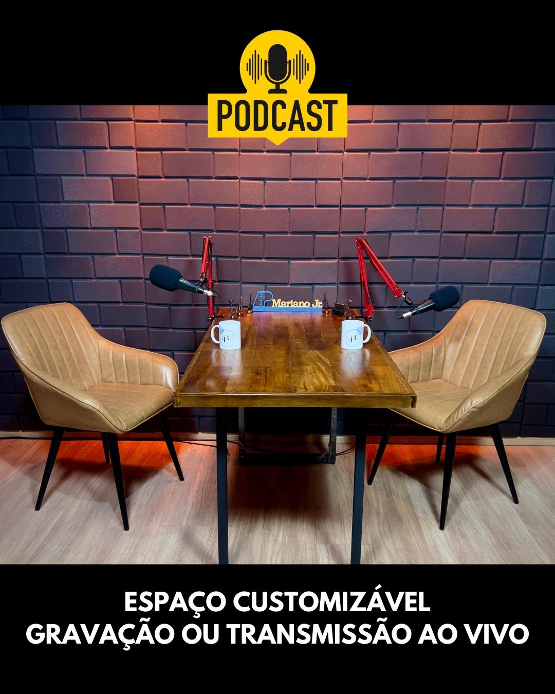 Set principal — mesa de gravação